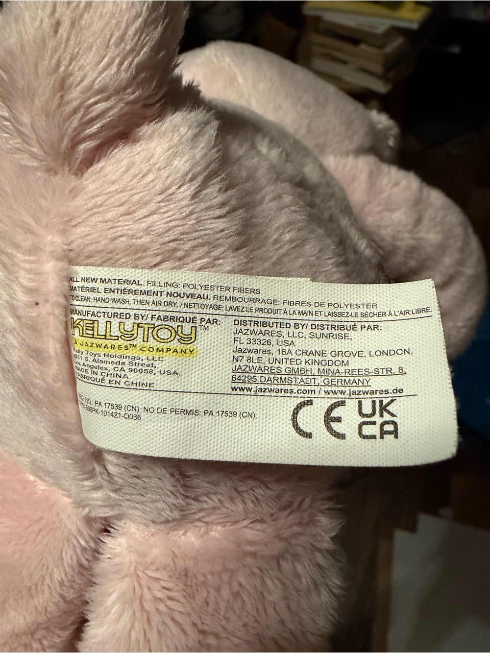 Kellytoy My First Bear Pink Plush Doll Teddy Satin Paws Kellybaby Lovey Nursery - Picture 6 of 6